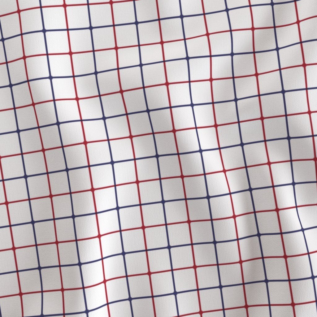 Small Patriotic Optical Illusion Check in USA Red White and Blue
