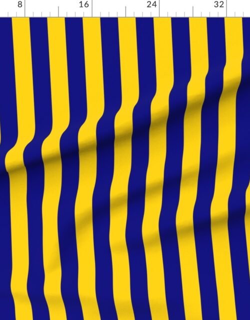 Bold Coastal Classic Navy Blue and Yellow Cabana Tent Stripe