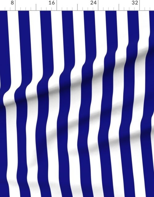 Bold Coastal Classic Navy Blue and White Cabana Tent Stripe