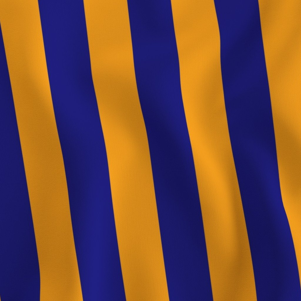 Bold Coastal Classic Navy Blue and Bright Orange Cabana Tent Stripe