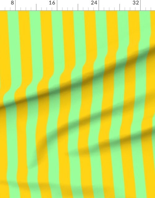 Bold Coastal Classic Yellow and Mint Green Cabana Tent Stripe