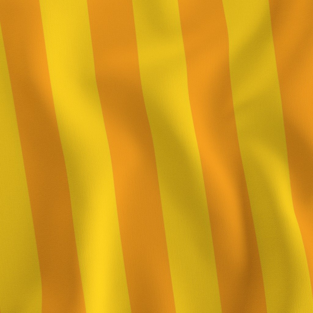 Bold Coastal Classic Yellow and Bright Orange Cabana Tent Stripe