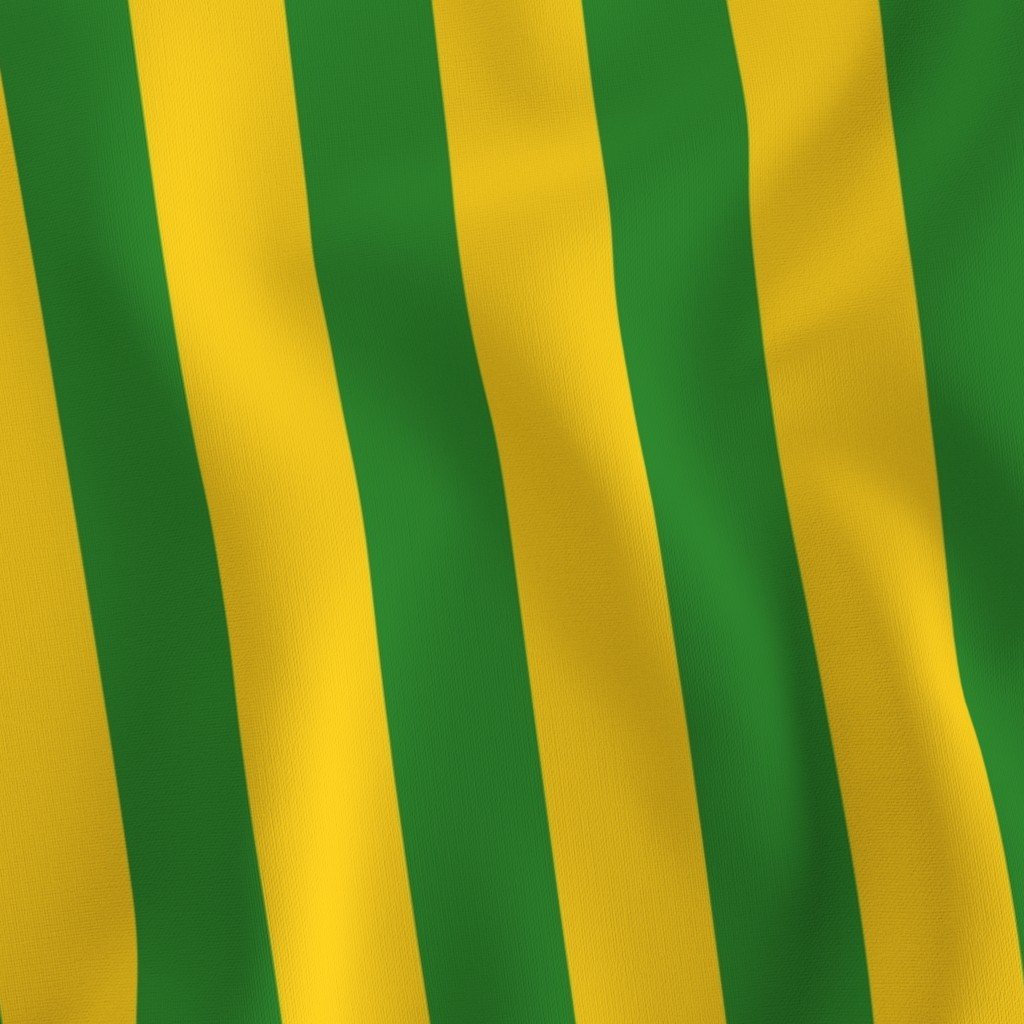 Bold Coastal Classic Yellow and Forest Green Cabana Tent Stripe