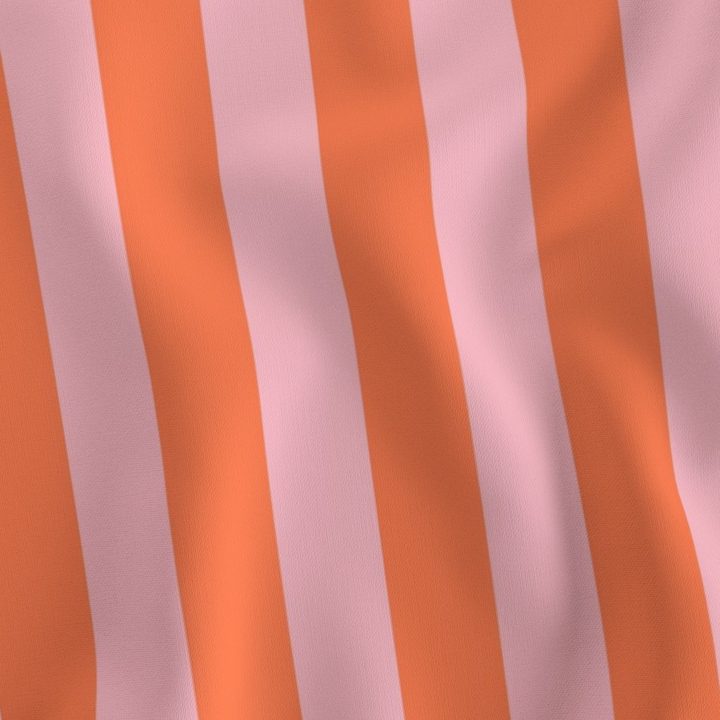 Bold Coastal Classic Coral and Pink Cabana Tent Stripe