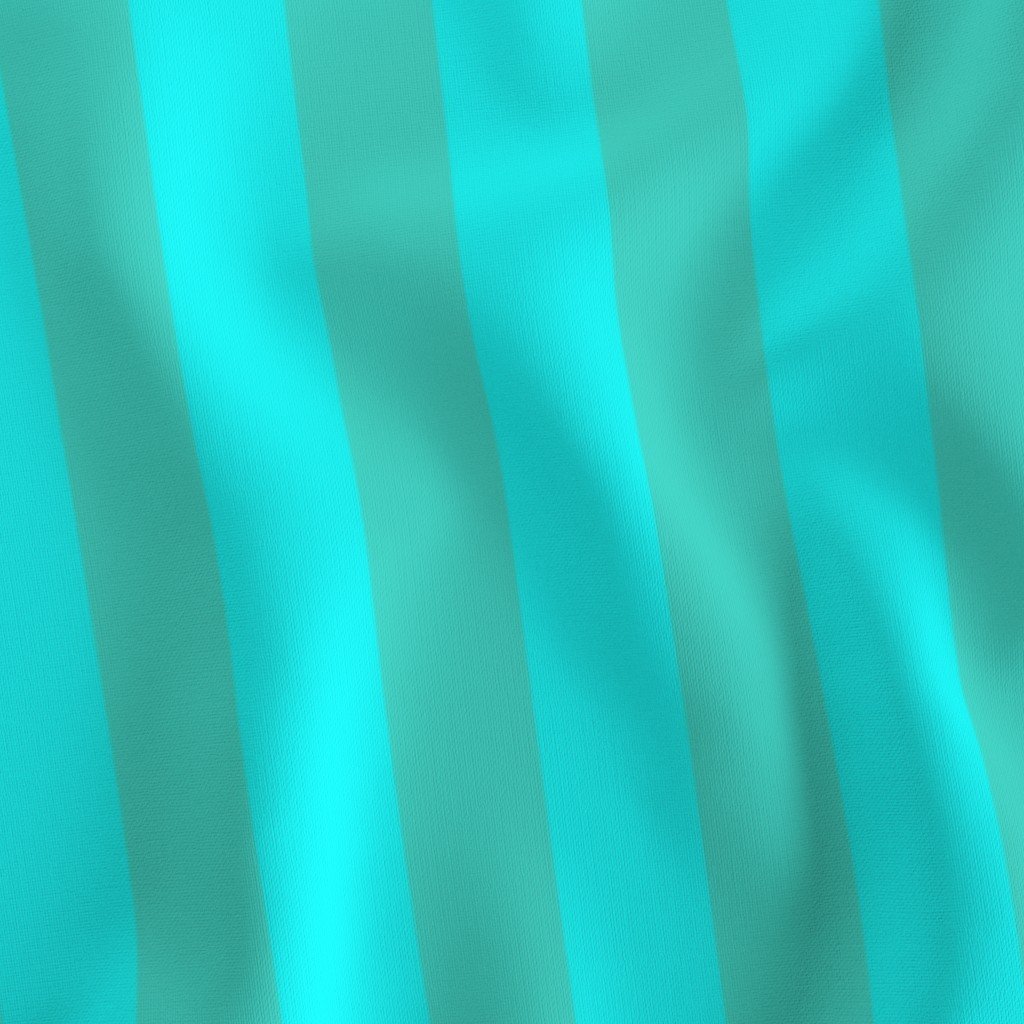 Bold Coastal Classic Aqua and Turquoise Cabana Tent Stripe