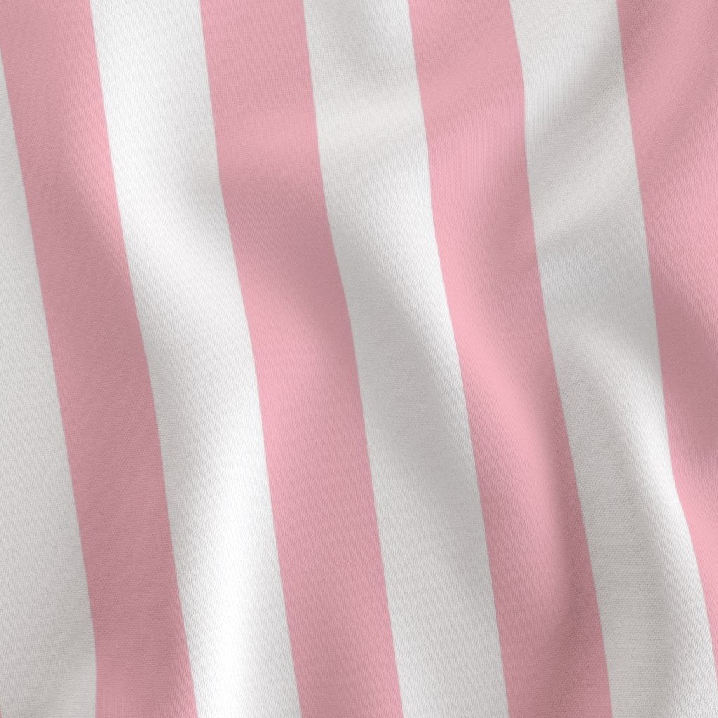 Bold Coastal Classic Pink and White Cabana Tent Stripe