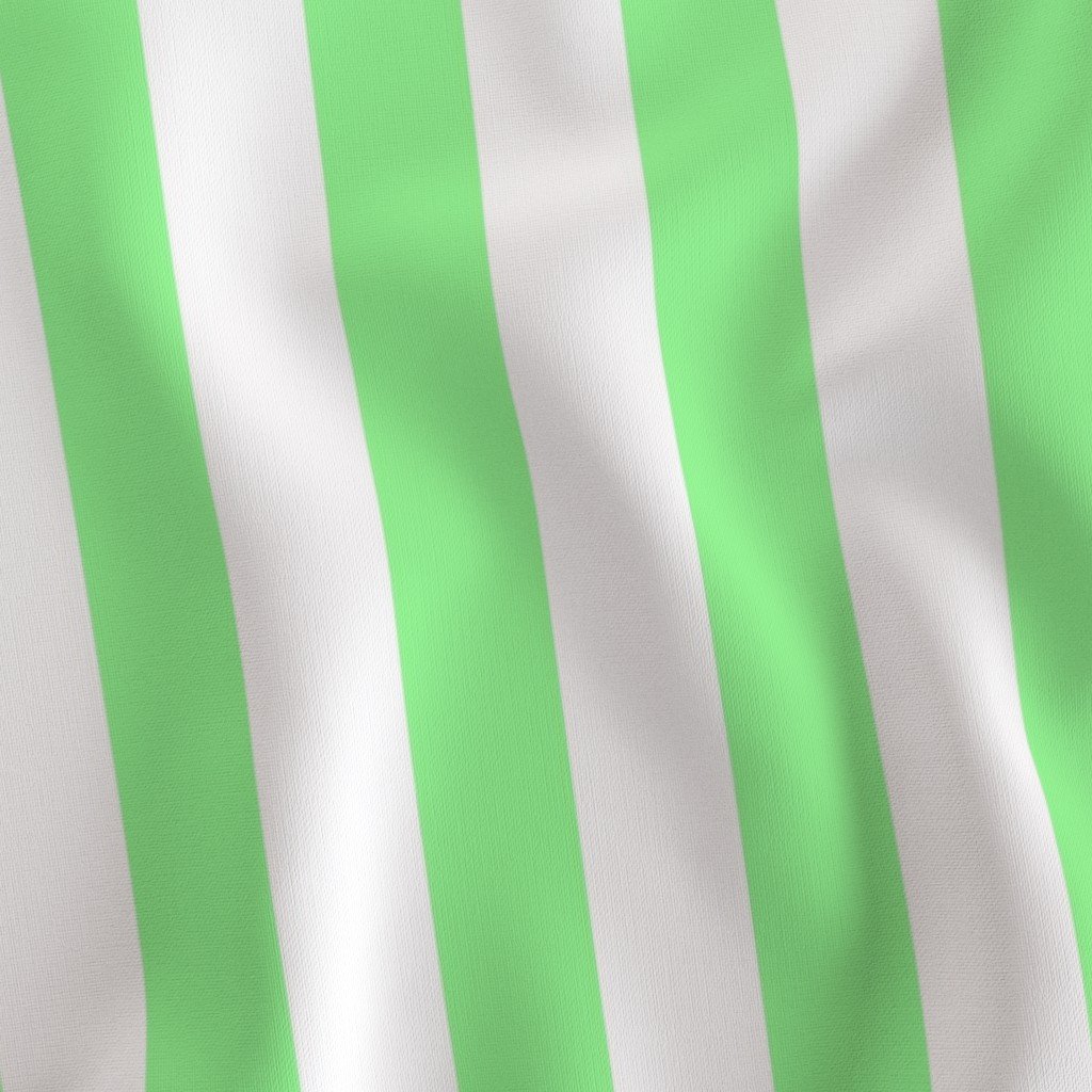Bold Coastal Classic Mint Green and White Cabana Tent Stripe
