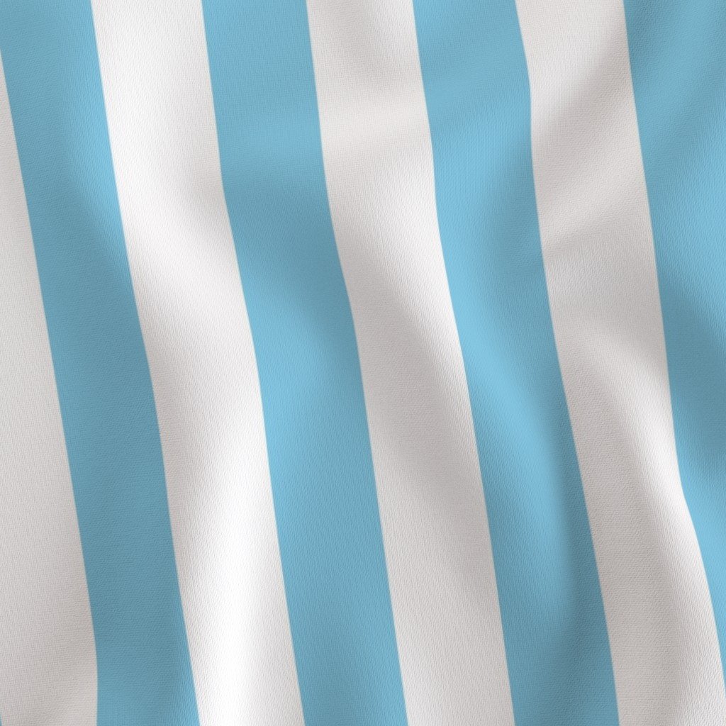 Bold Coastal Classic Sky Blue and White Cabana Tent Stripe