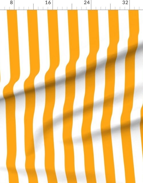 Bold Coastal Classic Bright Orange and White Cabana Tent Stripe