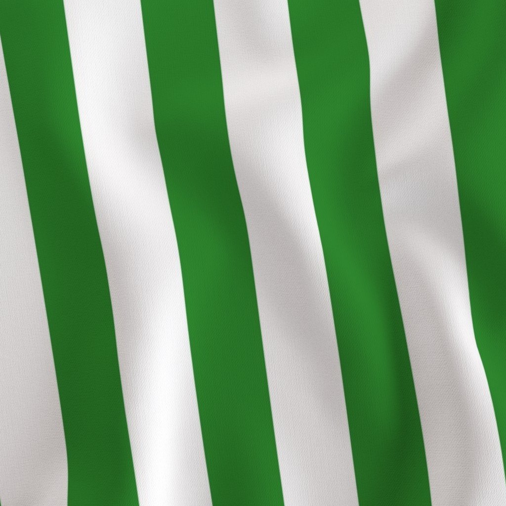 Bold Coastal Classic Forest Green and White Cabana Tent Stripe