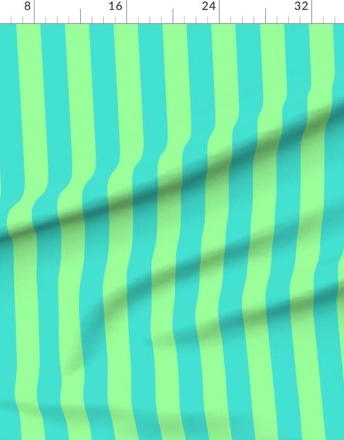 Bold Coastal Classic Turquoise and Mint Green Cabana Tent Stripe