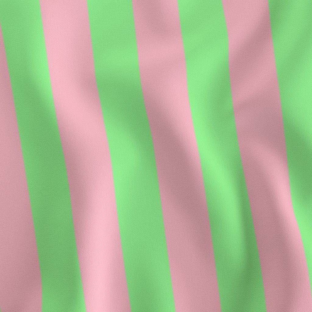 Bold Coastal Classic Pink and Mint Green Cabana Tent Stripe