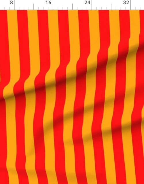 Bold Coastal Classic Red and Bright Orange Cabana Tent Stripe