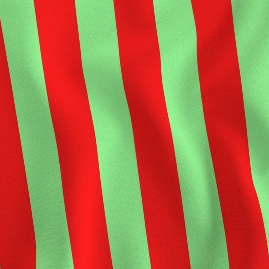 Bold Coastal Classic Red and Mint Green Cabana Tent Stripe