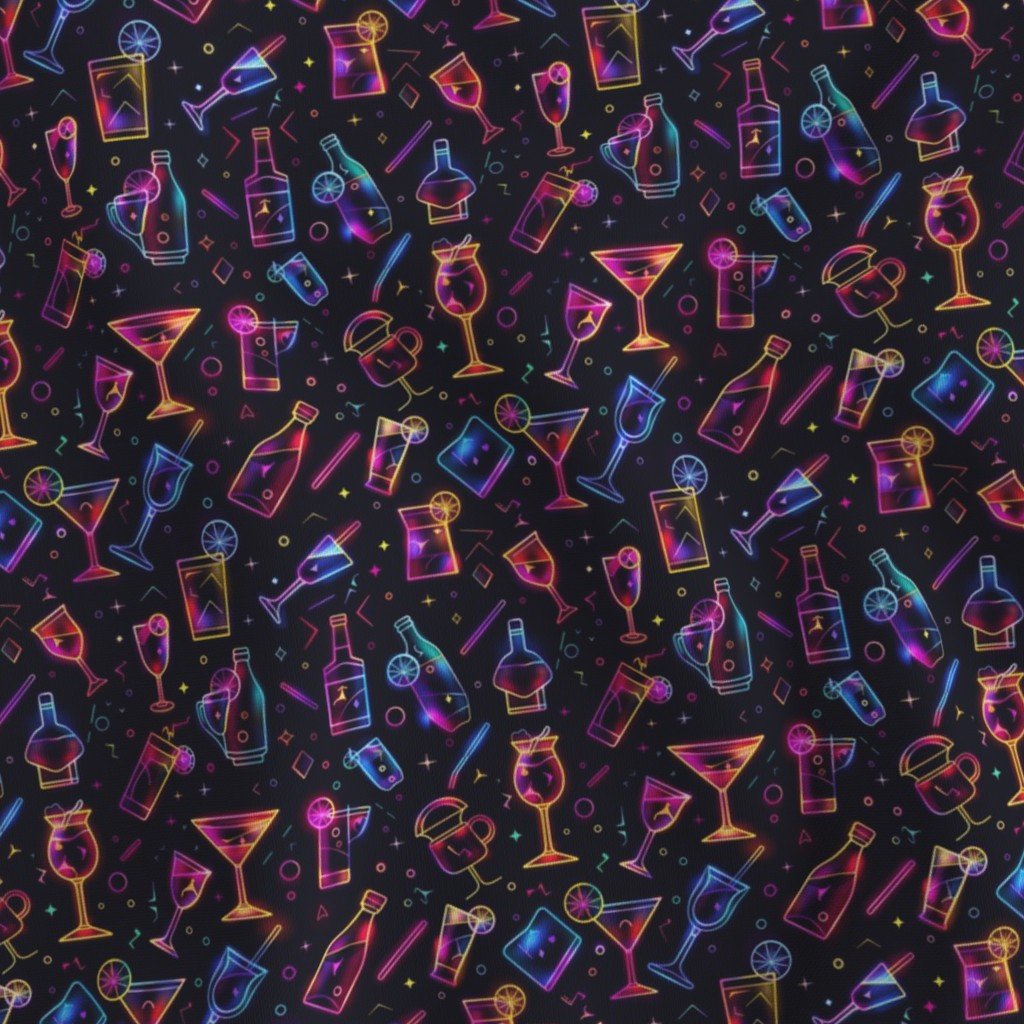 Small Neon Party Extravaganza Glowing Cocktails in the Night