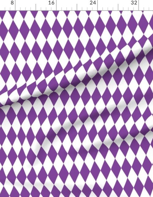 Sugar Plum Purple Storybook Christmas Harlequin Diamond Check 2 Inch