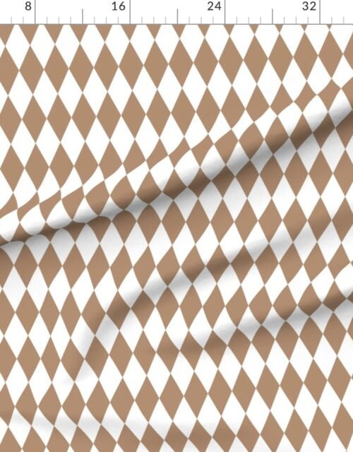 Reindeer Tan Soft Brown Christmas Harlequin Diamond Check 2 Inch