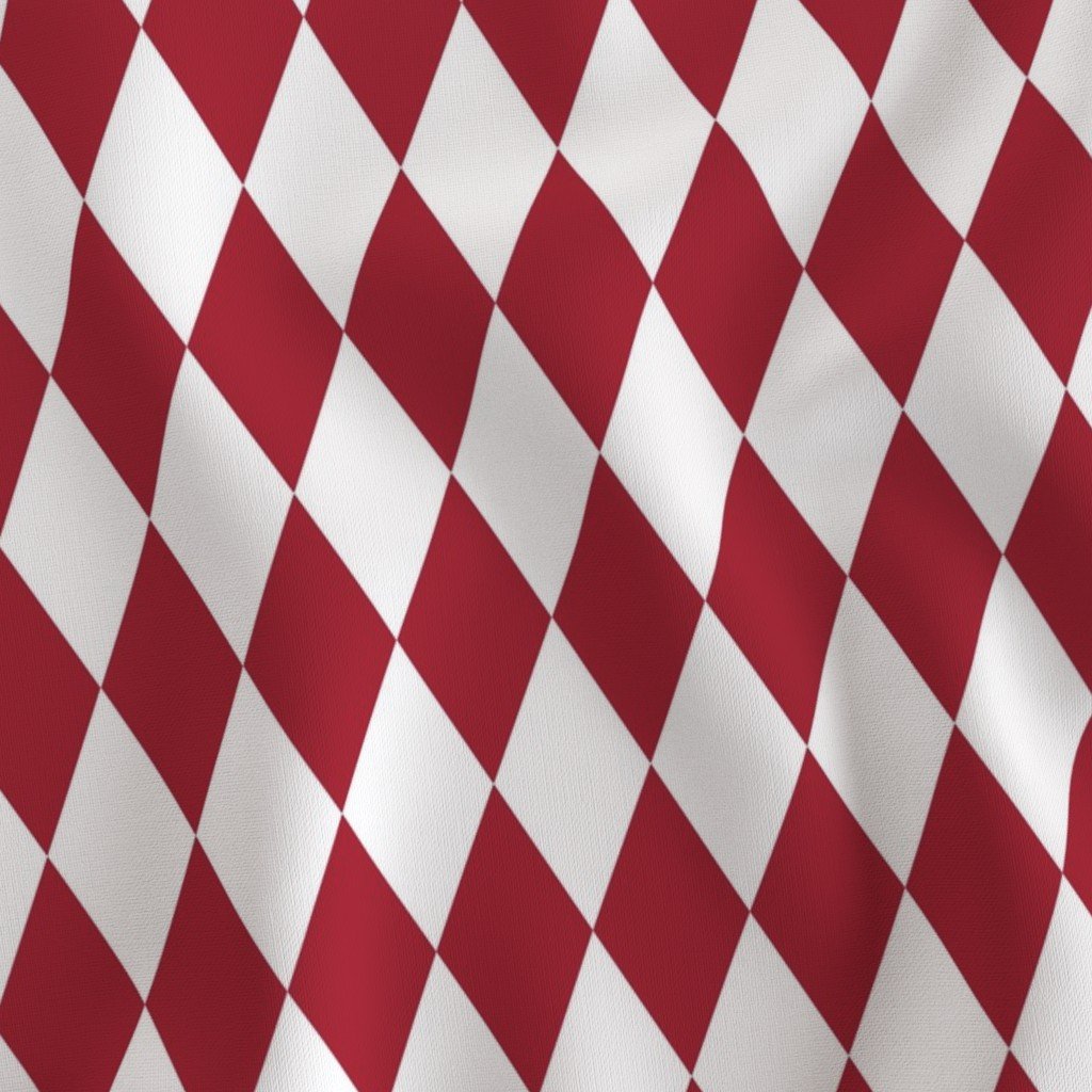 Cranberry Glaze Rich Holiday Red Christmas Harlequin Diamond Check 2 Inch