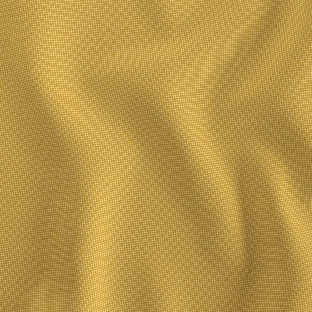 Micro Grid Line Pattern with White Lines on Mustard Yellow