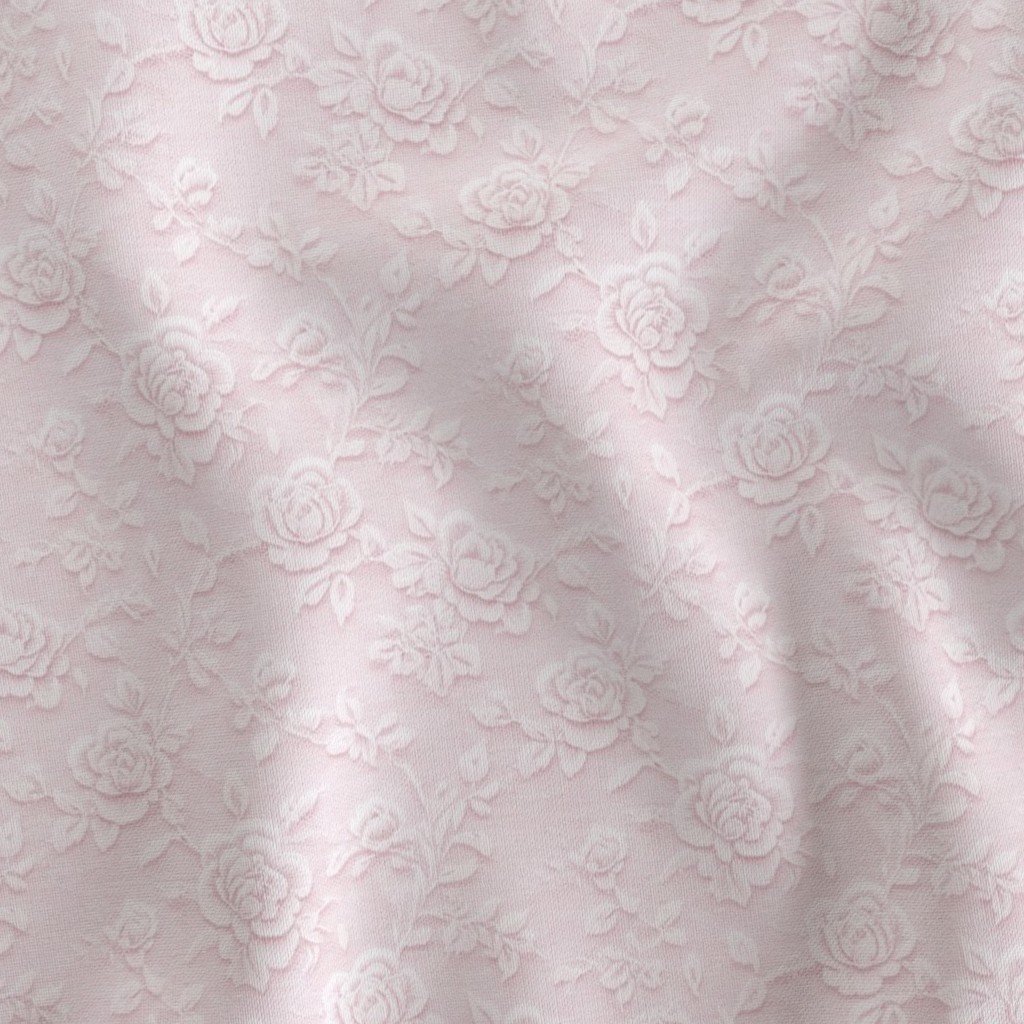 Vintage Lace Rose Floral Pattern in Blush Pink