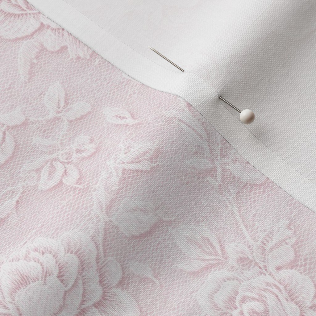 Vintage Lace Rose Floral Pattern in Blush Pink Vintage Lace Rose Floral Pattern in Blush Pink - Image 3