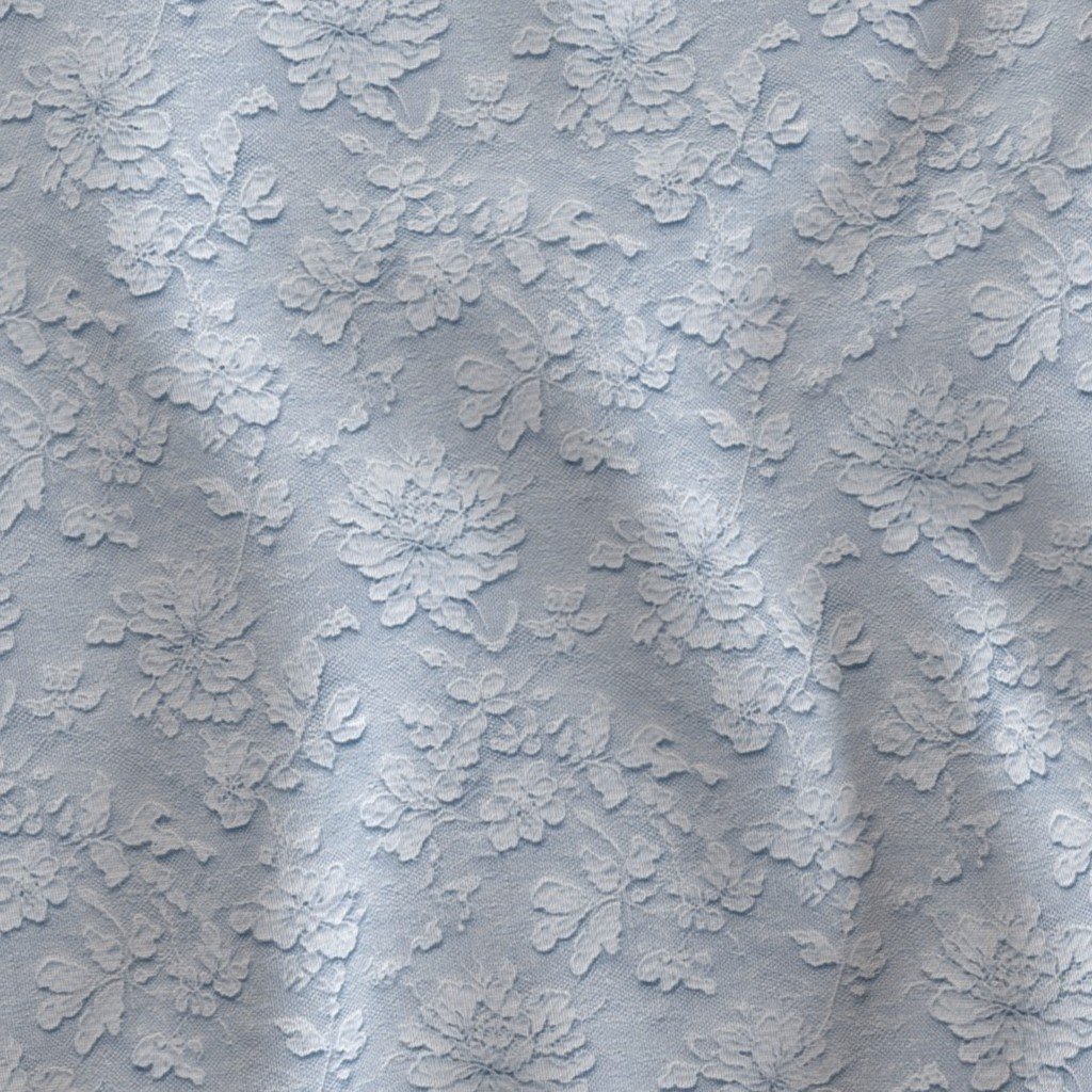 Chantilly Lace Floral Pattern in Dusty Blue