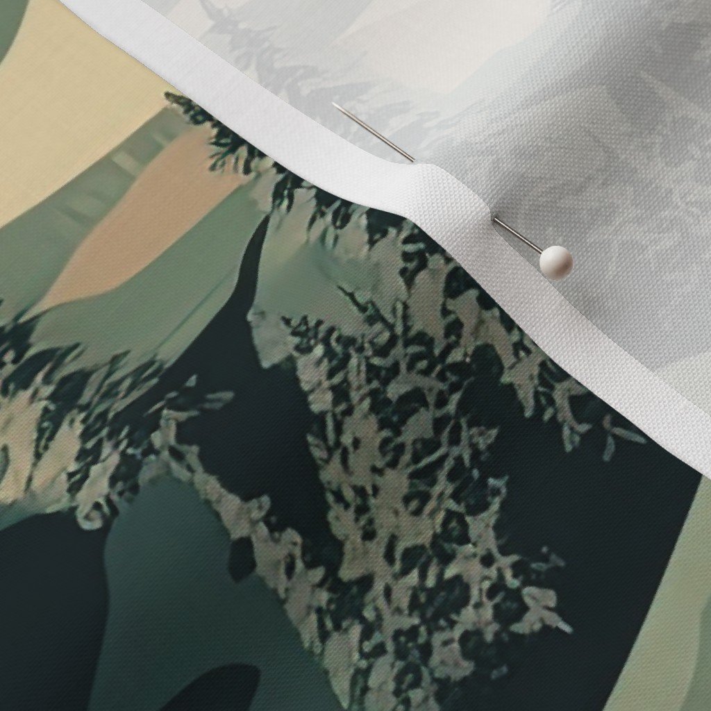 Vintage Alpine Ski Village in Deep Blue Tones Vintage Alpine Ski Village in Deep Blue Tones - Image 3