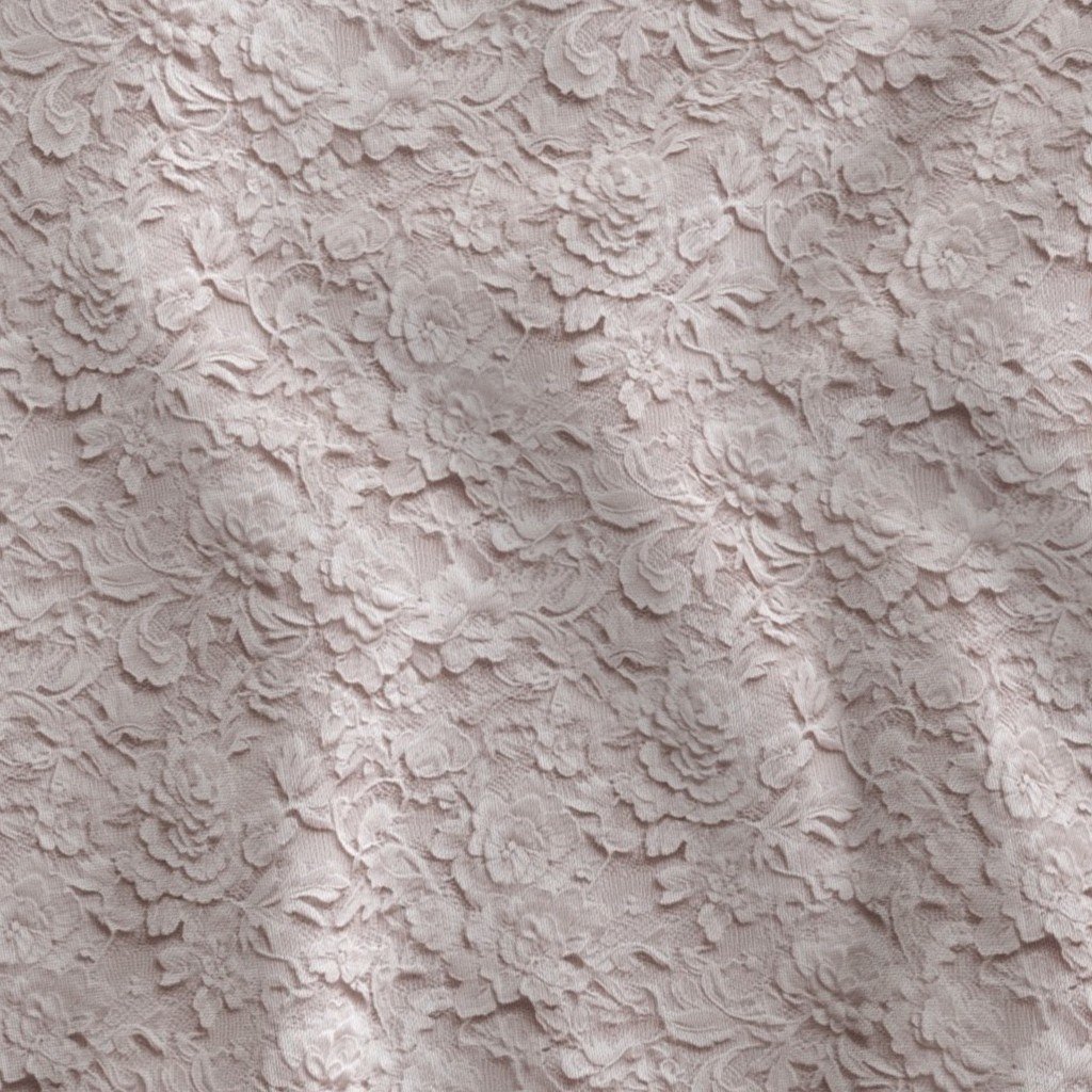 Alencon Lace Floral Pattern in Warm Linen