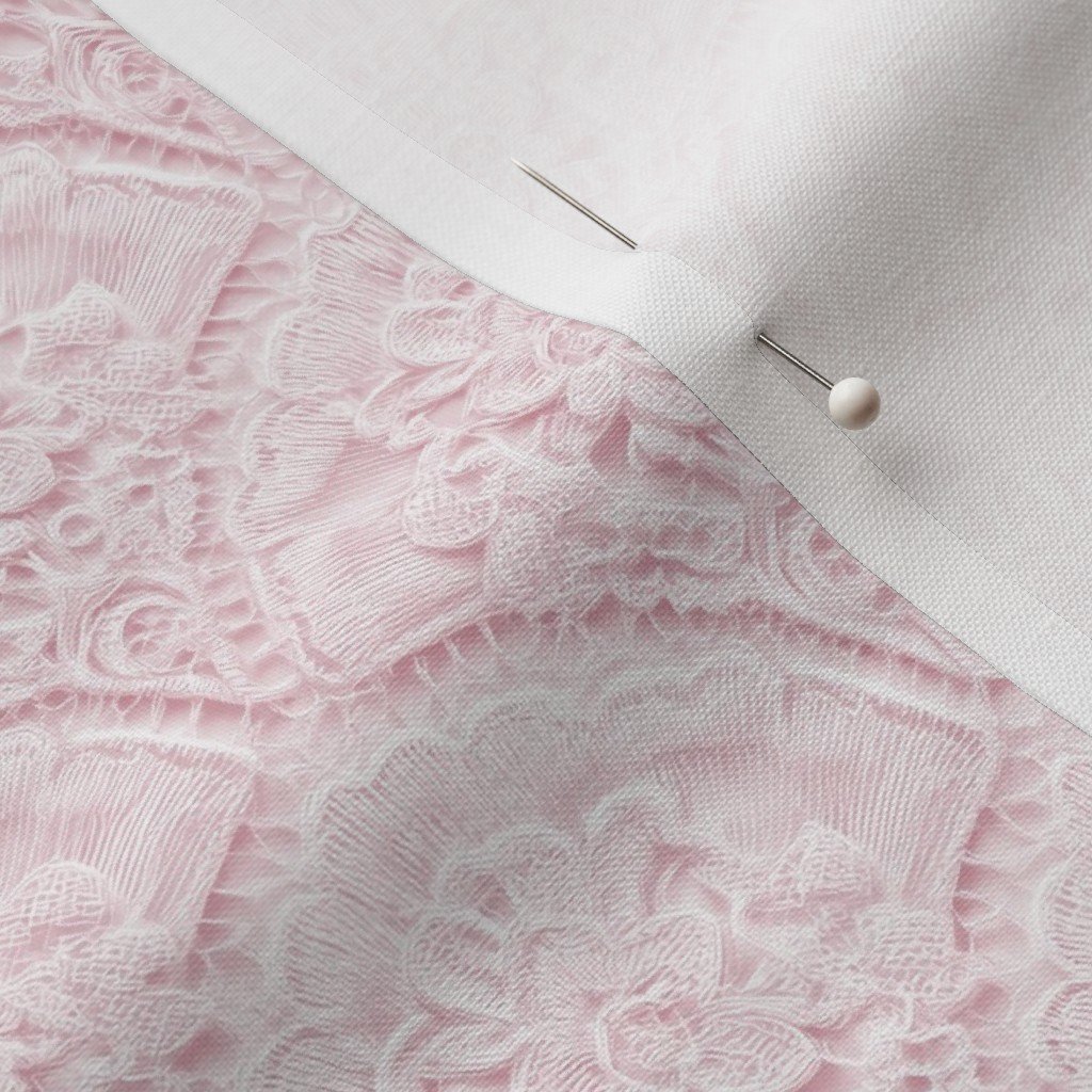 Scalloped Lace Floral Pattern in Blush Pink Scalloped Lace Floral Pattern in Blush Pink - Image 3