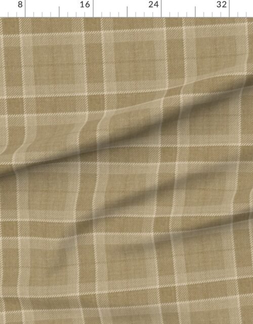 Warm Sand and Soft Taupe Wool Texture Tartan Plaid