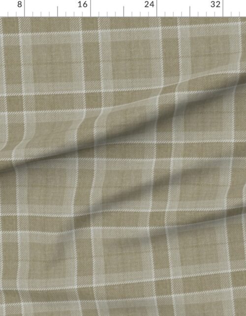 Soft Oat and Warm Linen Wool Texture Tartan Plaid