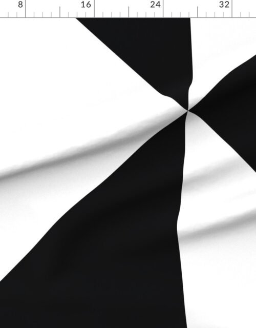 Bold Black and White Oversized Geometric Diamond