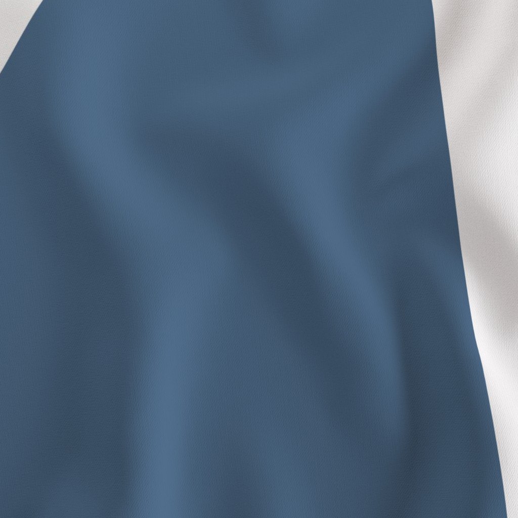 Fabric in Bold Slate Blue and White Oversized Geometric Triangle