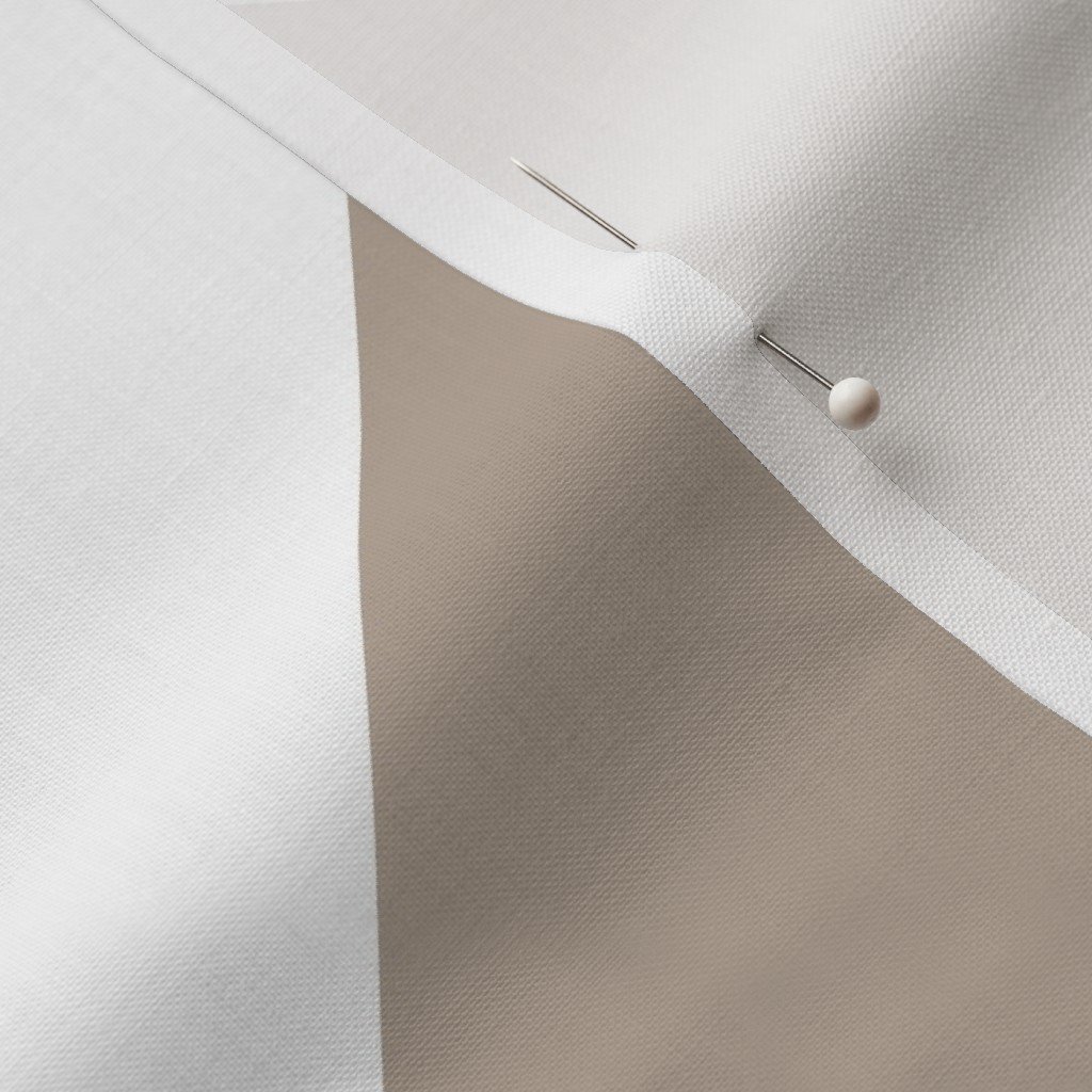 Fabric in Bold Warm Taupe and White Oversized Geometric Diamond Fabric in Bold Warm Taupe and White Oversized Geometric Diamond - Image 3