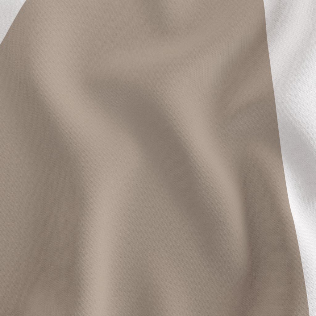 Fabric in Bold Warm Taupe and White Oversized Geometric Triangle