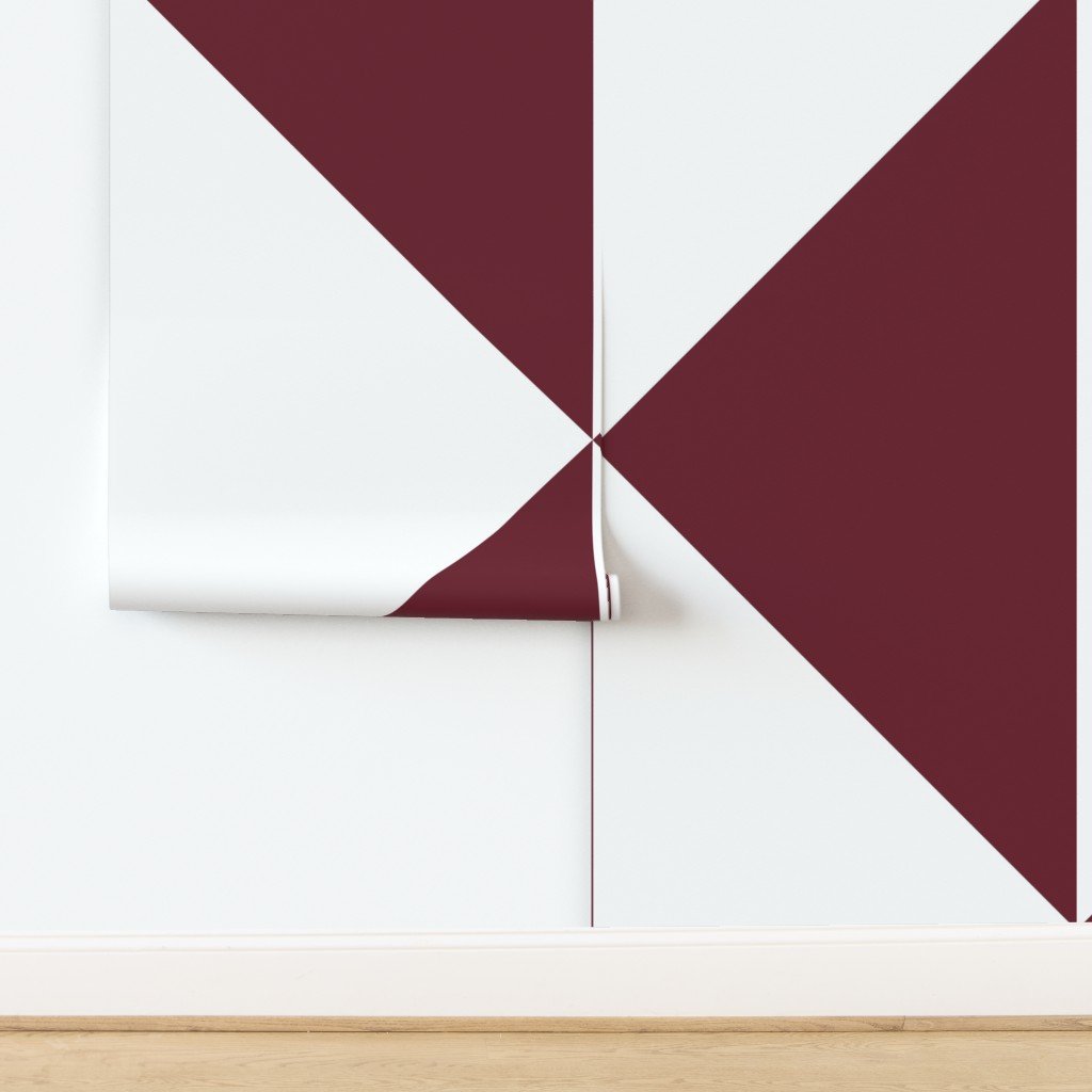 Bold Deep Burgundy and White Oversized Geometric Diamond Wallpaper Bold Deep Burgundy and White Oversized Geometric Diamond Wallpaper