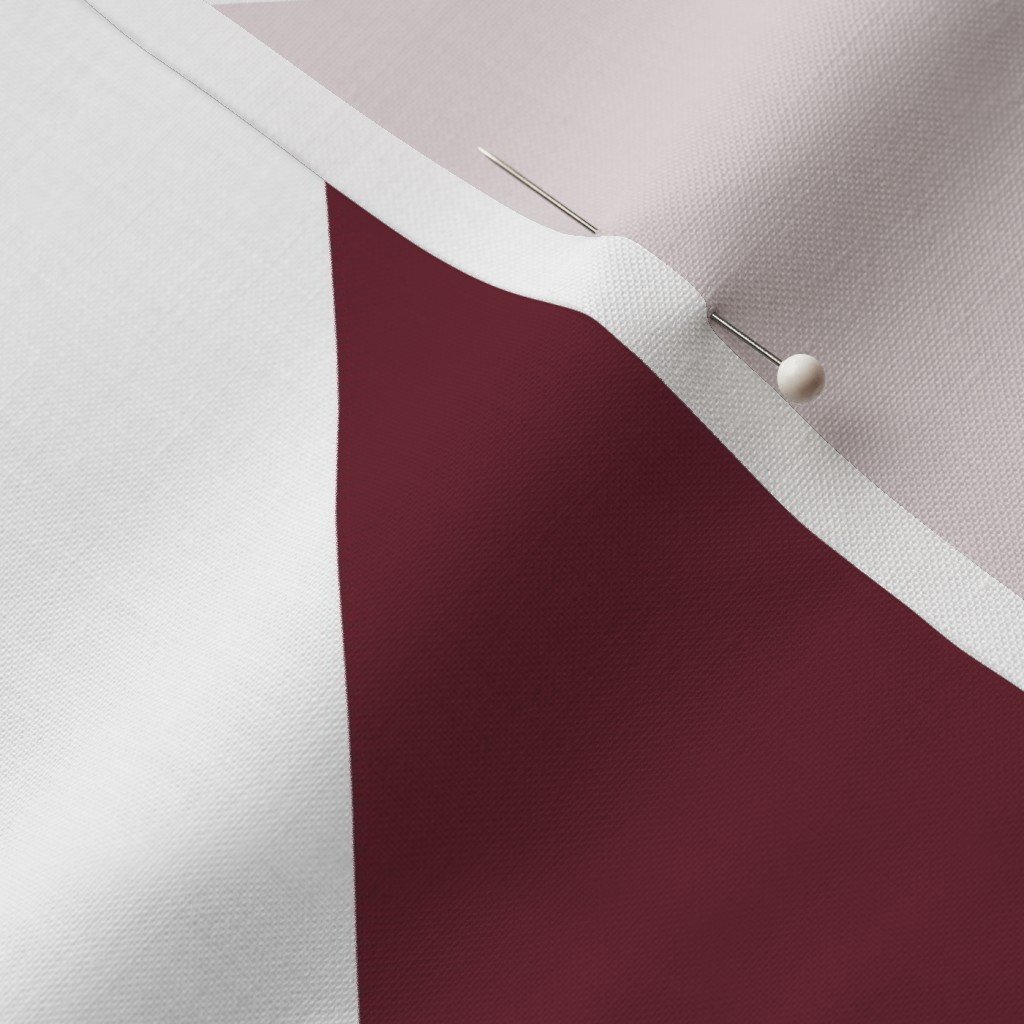 Fabric in Bold Deep Burgundy and White Oversized Geometric Triangle Fabric in Bold Deep Burgundy and White Oversized Geometric Triangle - Image 3