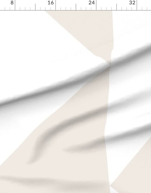Bold Bone White and White Oversized Geometric Triangle