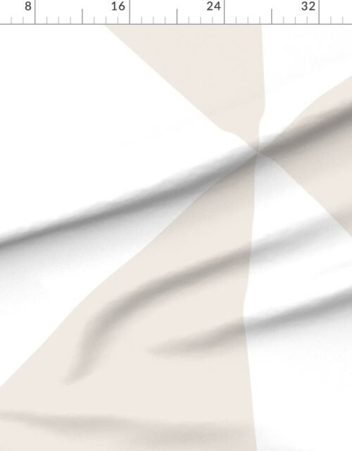 Bold Bone White and White Oversized Geometric Diamond