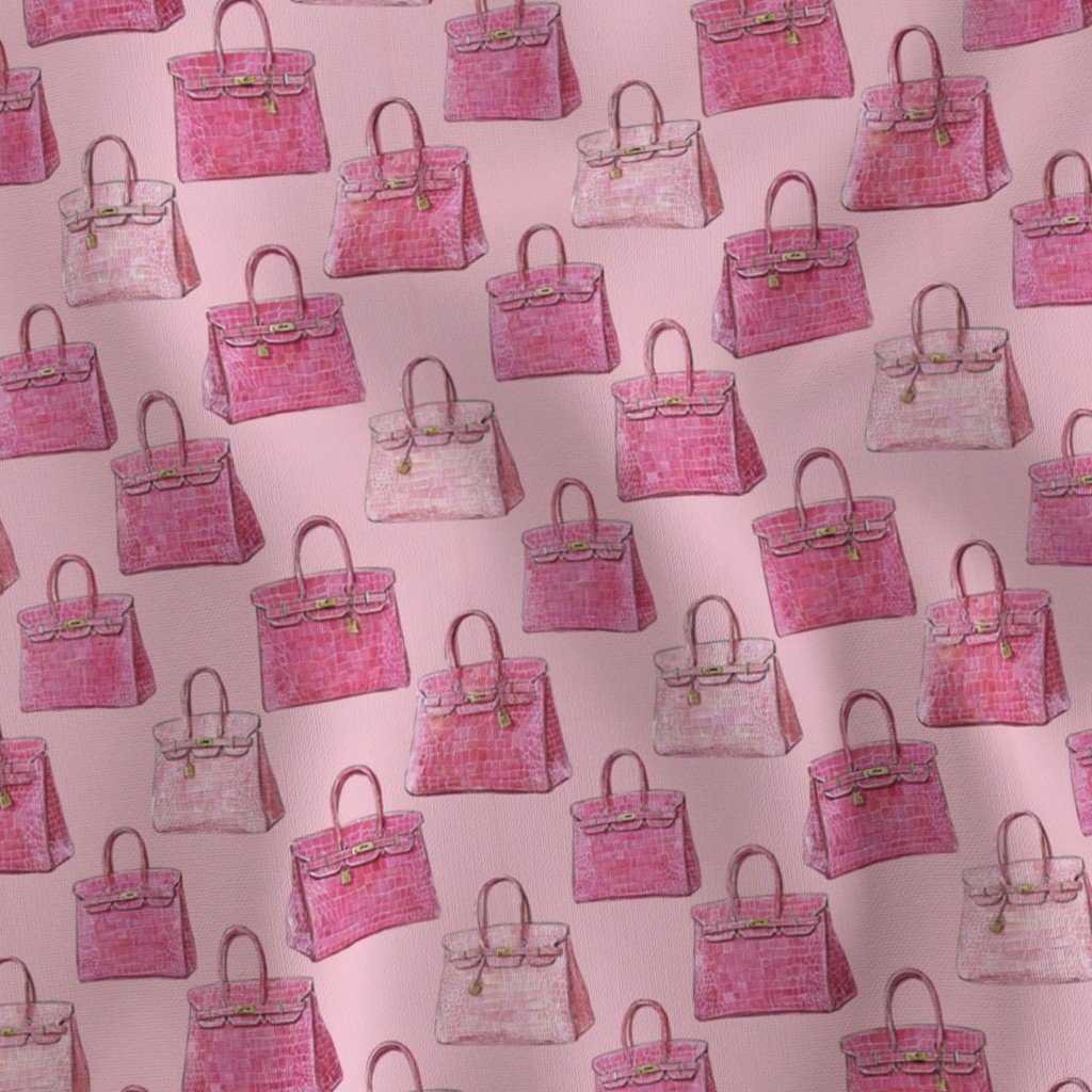 Pink Croc Texture Handbag Fashion Repeat Pattern