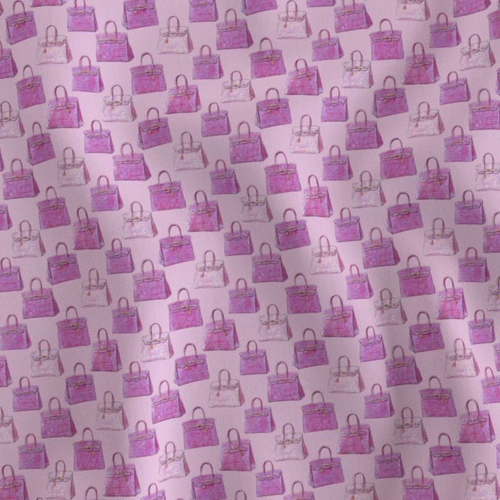 Fabric in Small Orchid Pink Croc Handbag Fashion Repeat Pattern