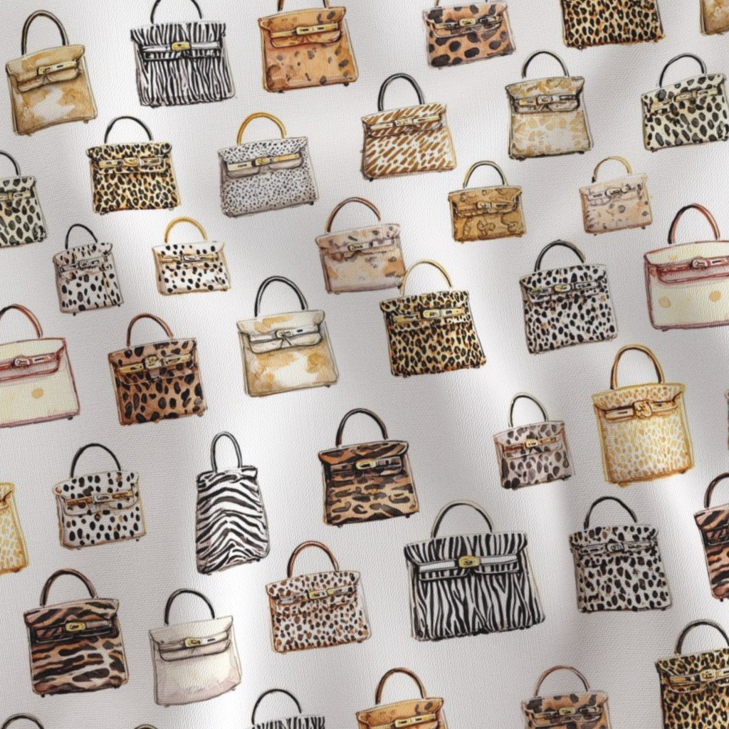 Watercolor Animal Print Handbag Fashion Repeat Pattern