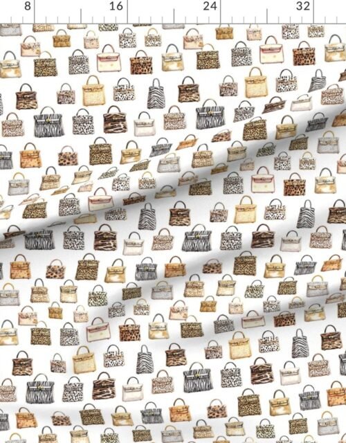 Watercolor Animal Print Handbag Fashion Repeat Pattern