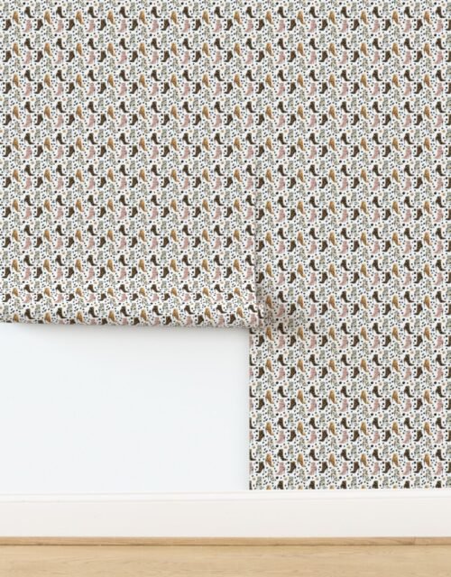 Mini Leopard Print High Heel Boots Animal Pattern Wallpaper