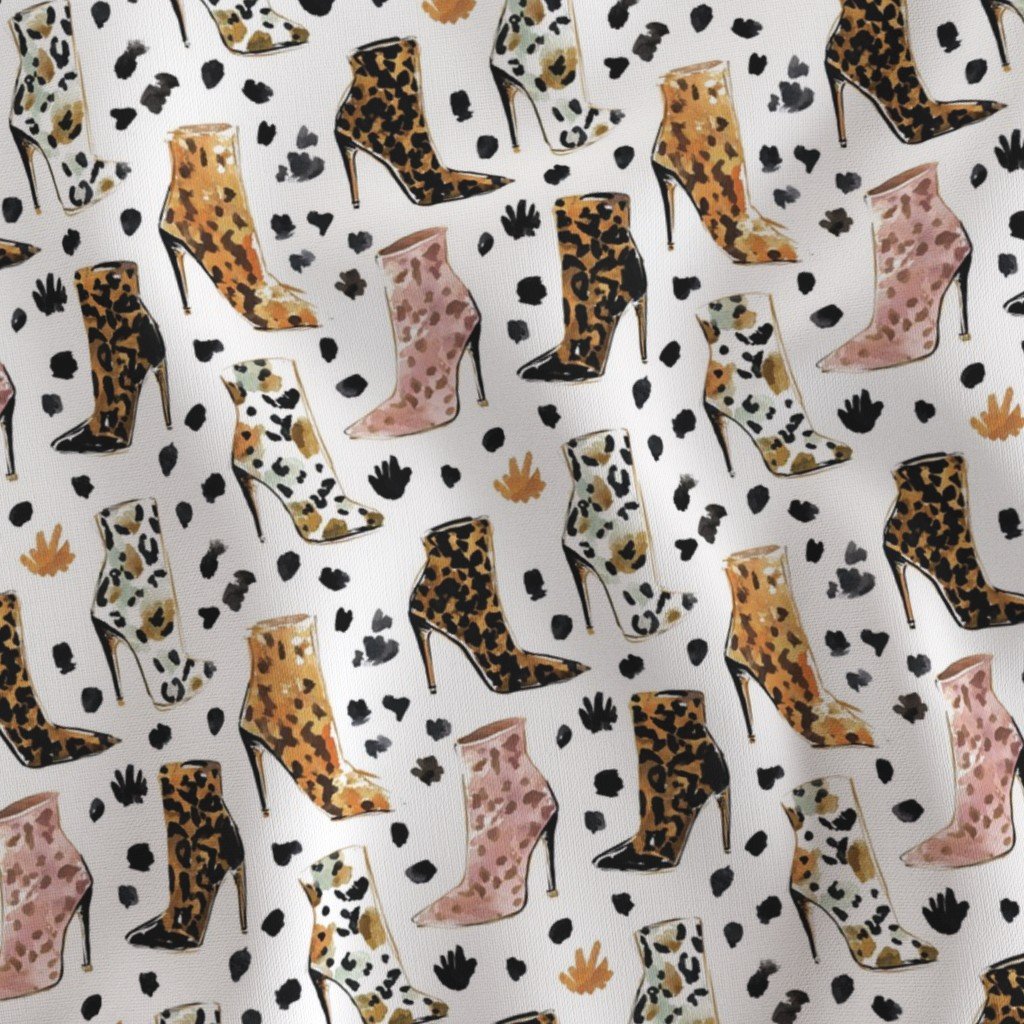 Small Leopard Print High Heel Boots Fashion Pattern