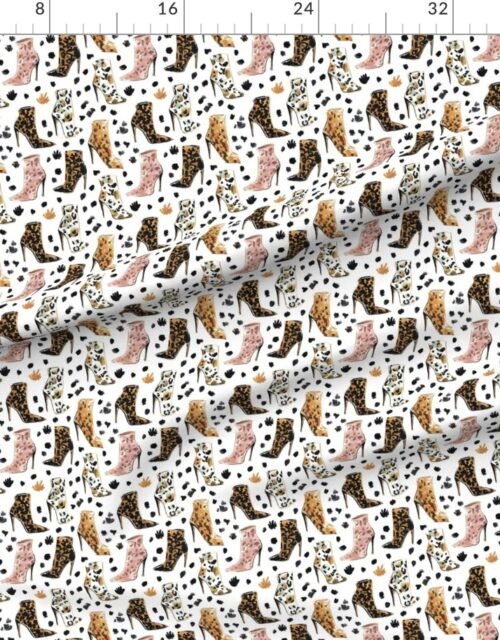 Small Leopard Print High Heel Boots Fashion Pattern