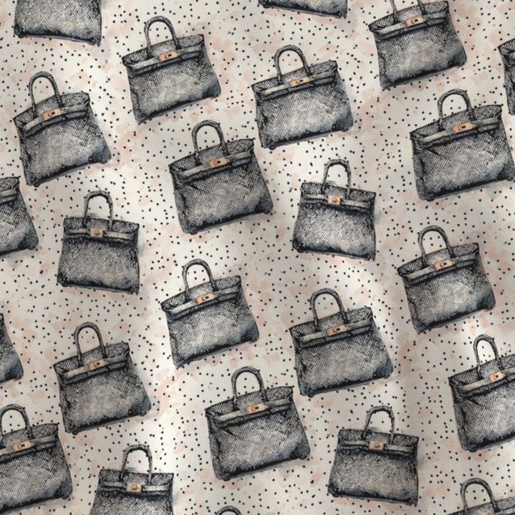 Luxury Python Handbag Small Repeat Pattern on Soft Blush Speckle