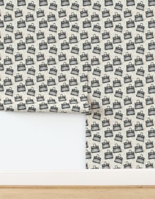 Luxury Python Handbag Small Repeat Pattern on Soft Blush Speckle Wallpaper