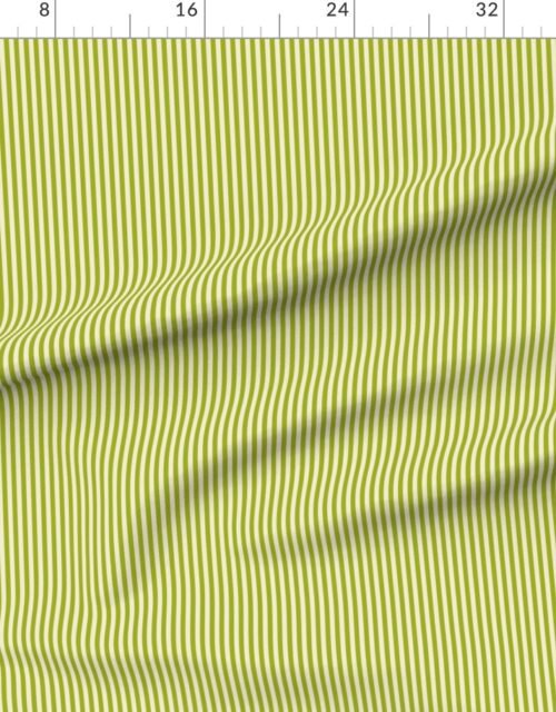 Classic Stripe in Sickly Chartreuse on Warm Oat Cream 1/4 Inch