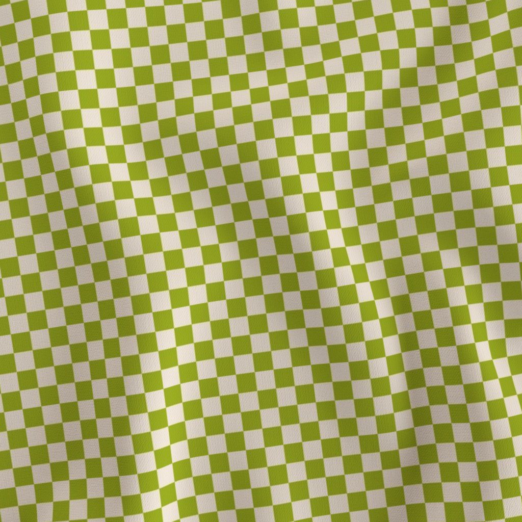 Heritage Check in Sickly Chartreuse on Warm Oat Cream 1/2 Inch